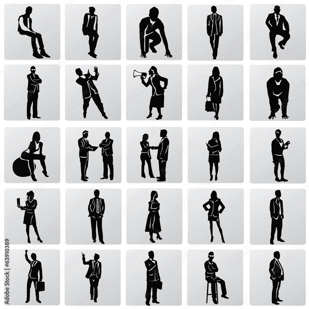Business people silhouettes,vector Business people silhouettes,vector