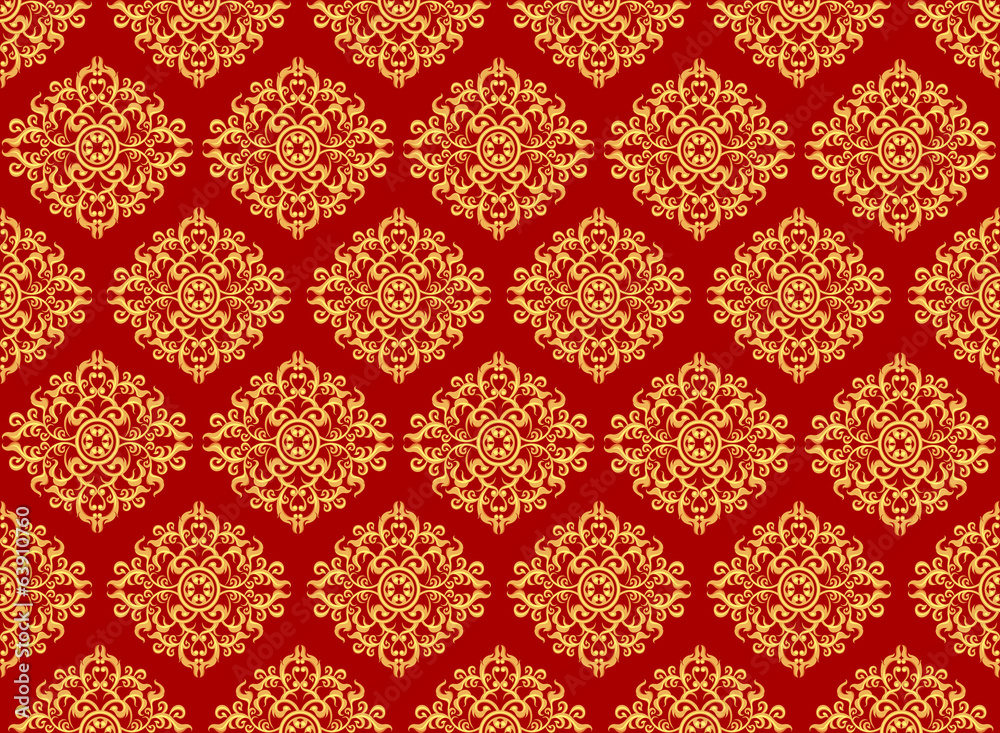 Beautiful art pattern wallpaper on red background Beautiful art pattern wallpaper on red background