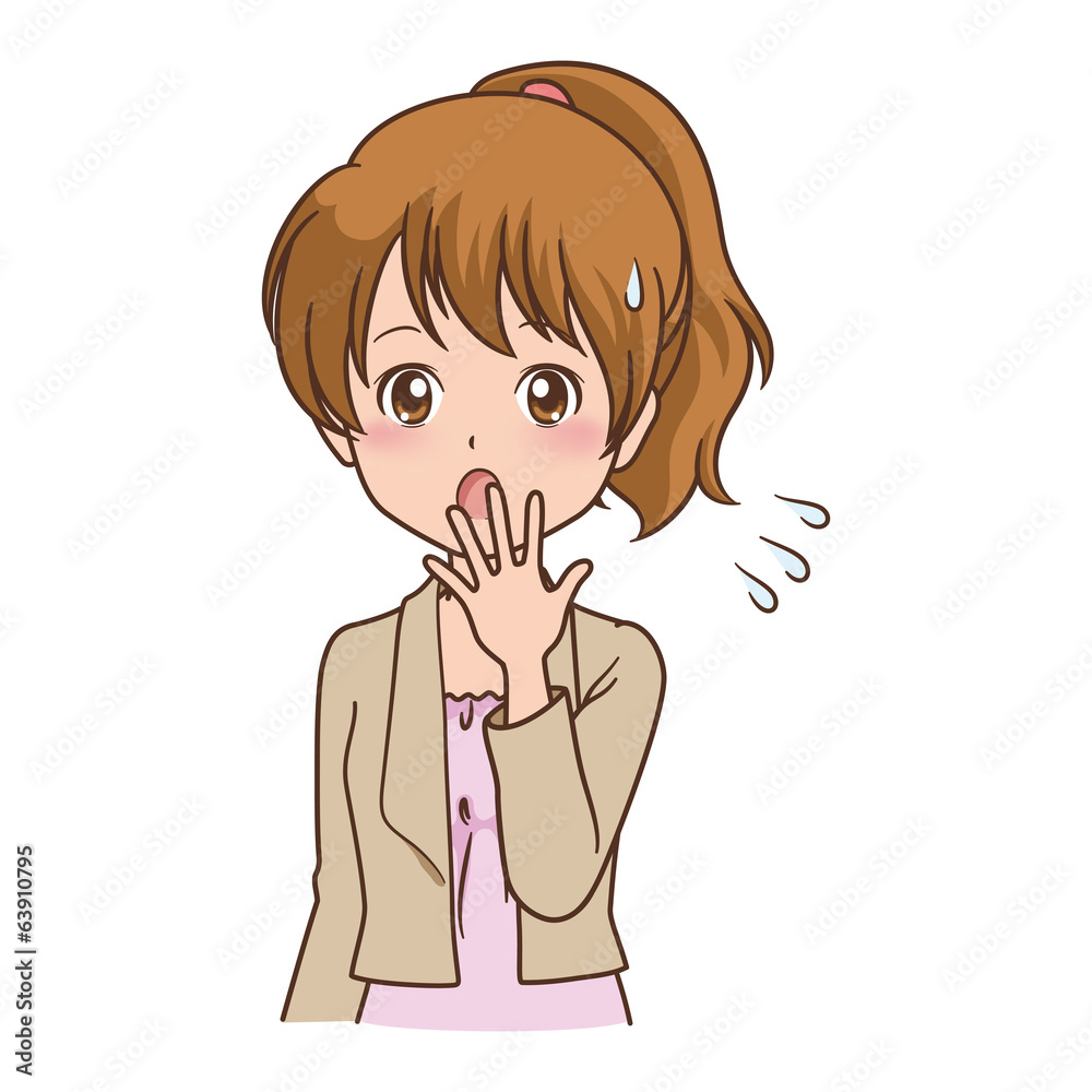 女性/驚く 女性/驚く