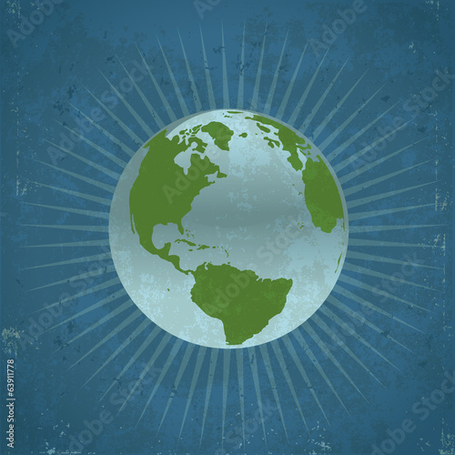 Retro Planet Earth