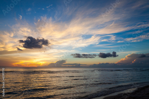 Sunset on the sea in Guam