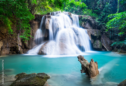 Huay Mae Kamin Waterfall at Kanchanaburi province, Thailand © calcassa