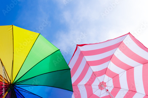 Beach umbrella's background