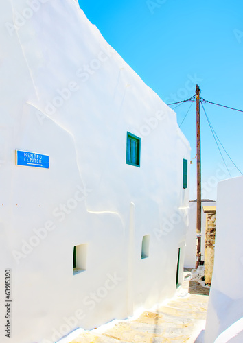 stone made road in Chora the capital of Amorgos island in Greece © imagIN photography