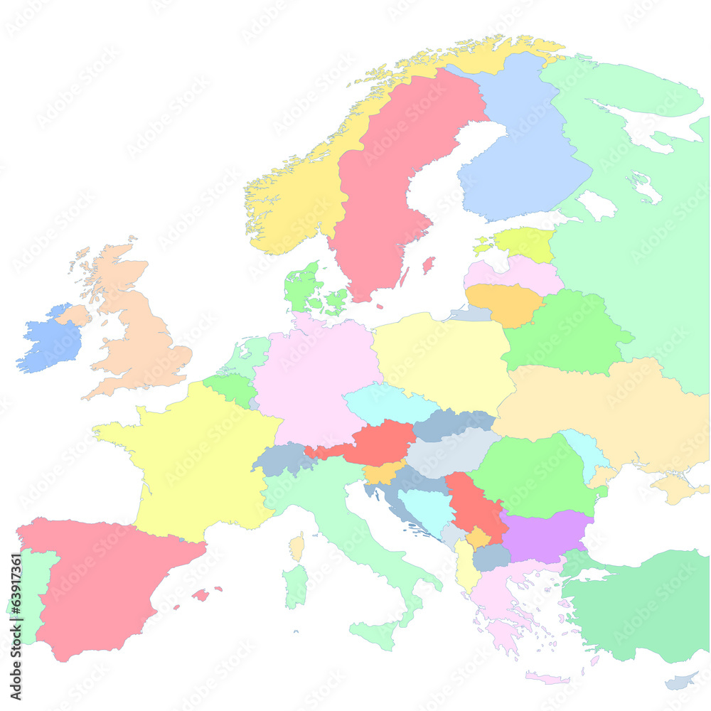 Carte des pays européens