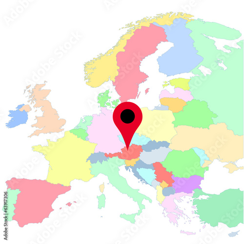 Carte des pays européens