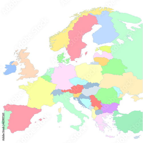 Carte des pays europ  ens