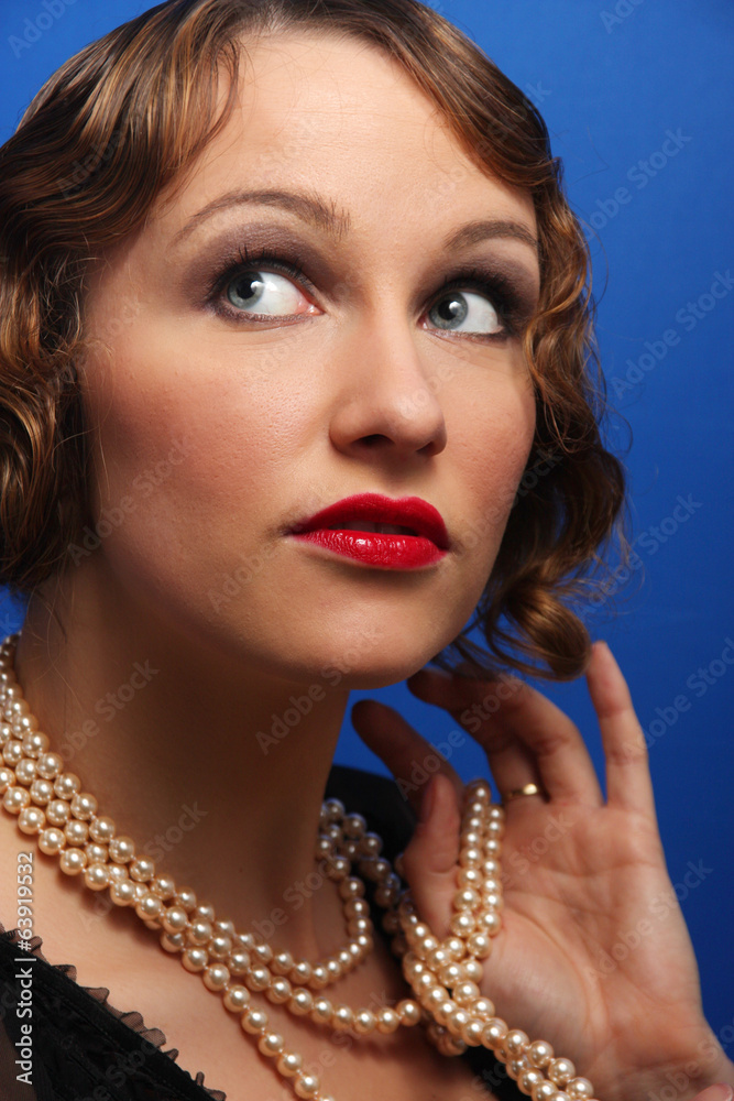 Portrait of an tractive elegant young woman.
