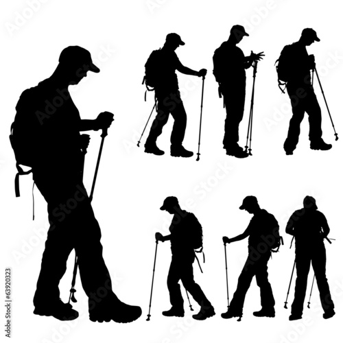 Vector silhouette of people.