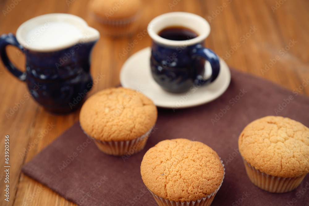 muffin with coffee muffin with coffee