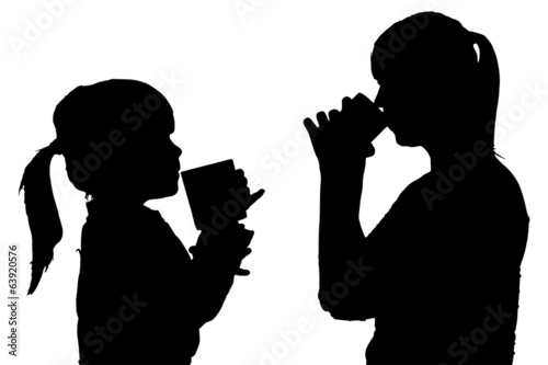 Vector silhouette of people.