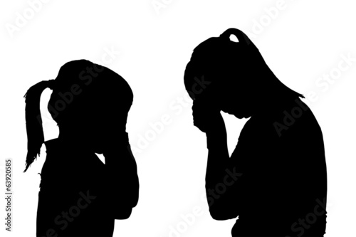 Vector silhouette of people.