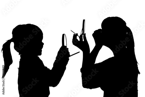 Vector silhouette of people.