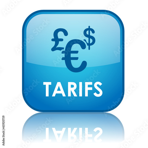 Bouton Web "TARIFS" (catalogue prix produits services offres)