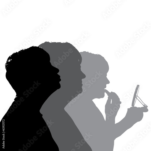 Vector silhouette of people.