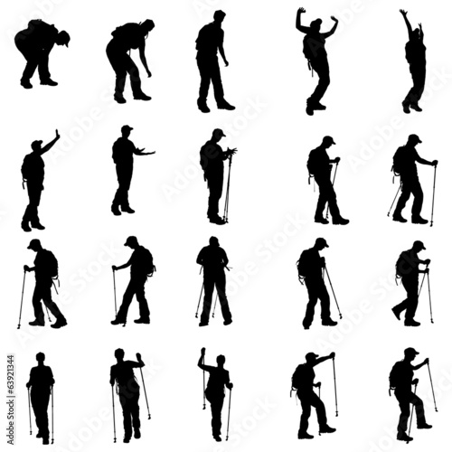 Vector silhouette of people.