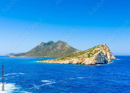 The small island of Nicuria in Amorgos island in Greece