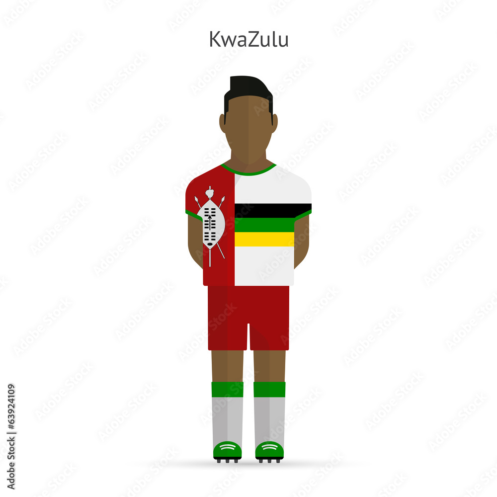 KwaZulu football player. Soccer uniform.
