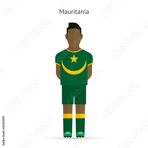 Mauritania football player. Soccer uniform.