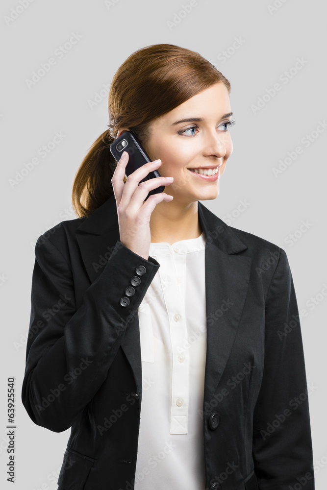 Business woman making phone call Business woman making phone call