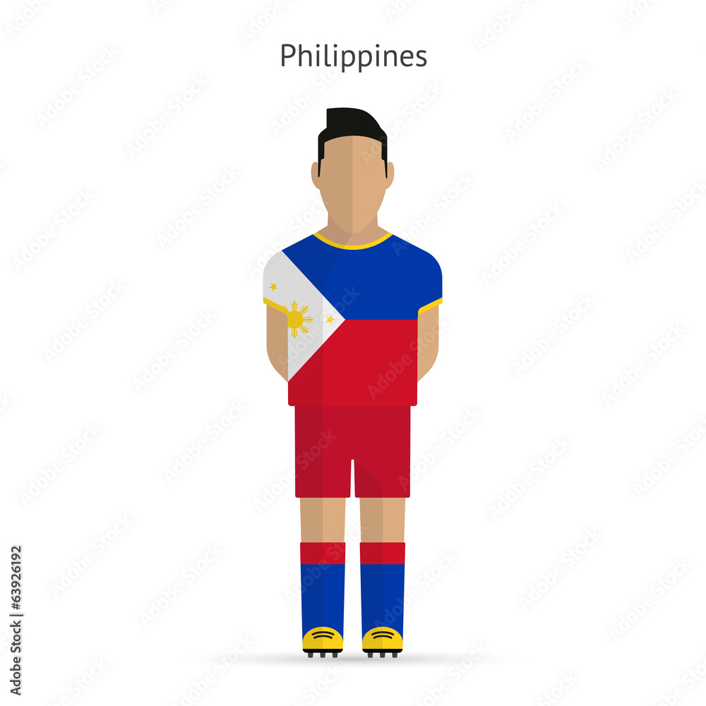 Philippines football player. Soccer uniform. Philippines football player. Soccer uniform.