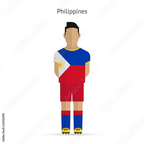 Philippines football player. Soccer uniform.