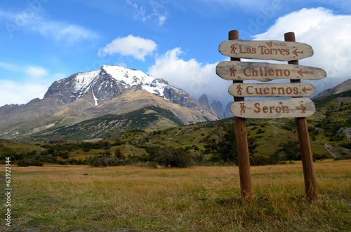 Walking trail sign
