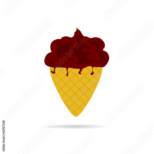 ice cream chocolate color vector
