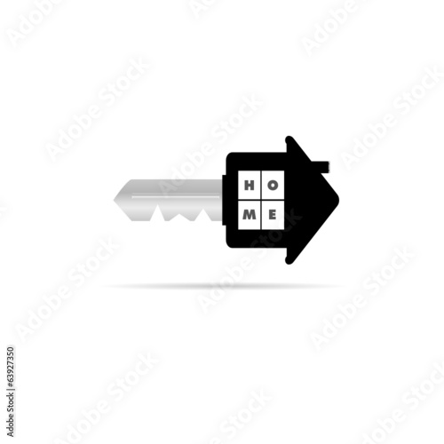key with home on it vector