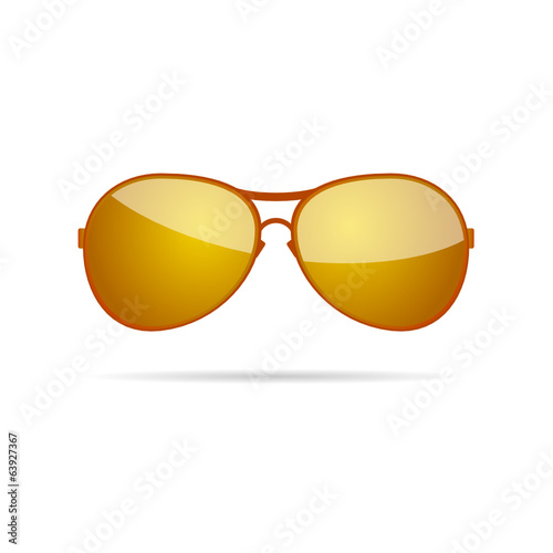 gold sunglasses classic color vector