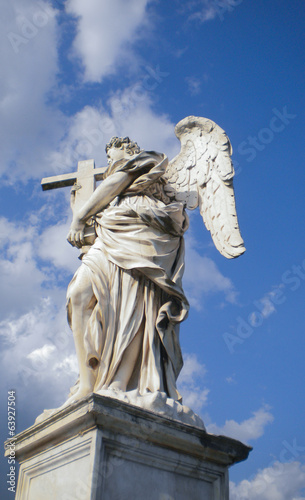 Bernini's marble statue of angel, Rome