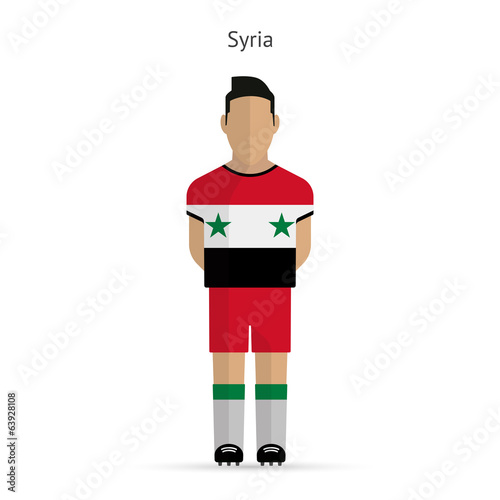 Syria football player. Soccer uniform.