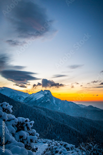 Giewont - zachód słońca