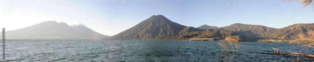 Lake Atitlan with volcano San Pedro