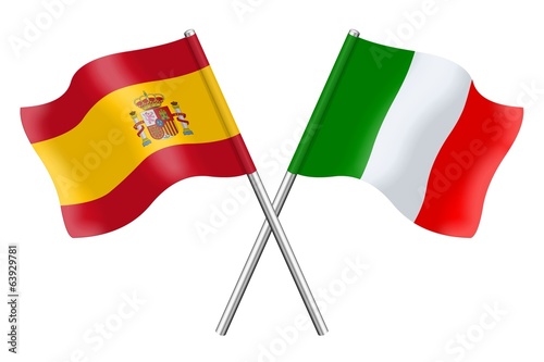 Flags: Spain and Italy