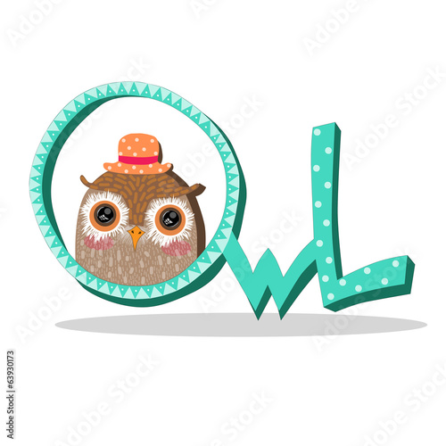 owl and letters