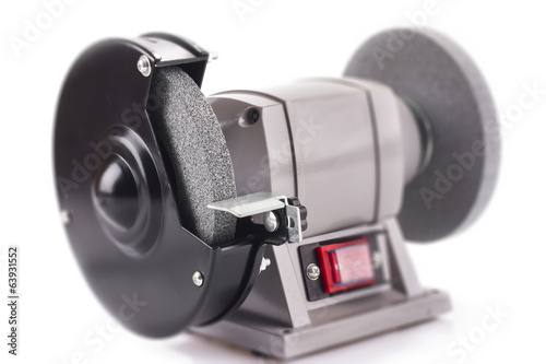 Bench grinder isolated on white