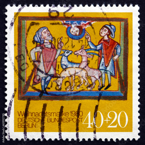 Postage stamp Germany, Berlin 1980 Annunciation to the Shepherds