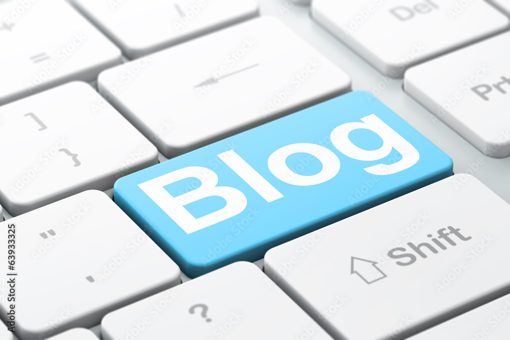 SEO web development concept: Blog on computer keyboard SEO web development concept: Blog on computer keyboard