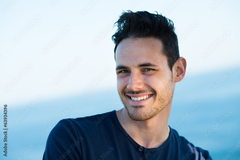 portrait of handsome young man outdoor portrait of handsome young man outdoor