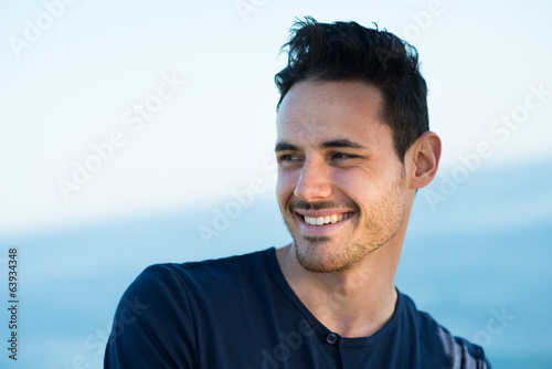 portrait of handsome young man outdoor