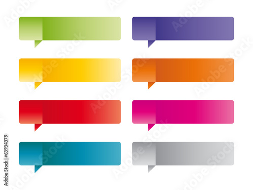 Set of colored label