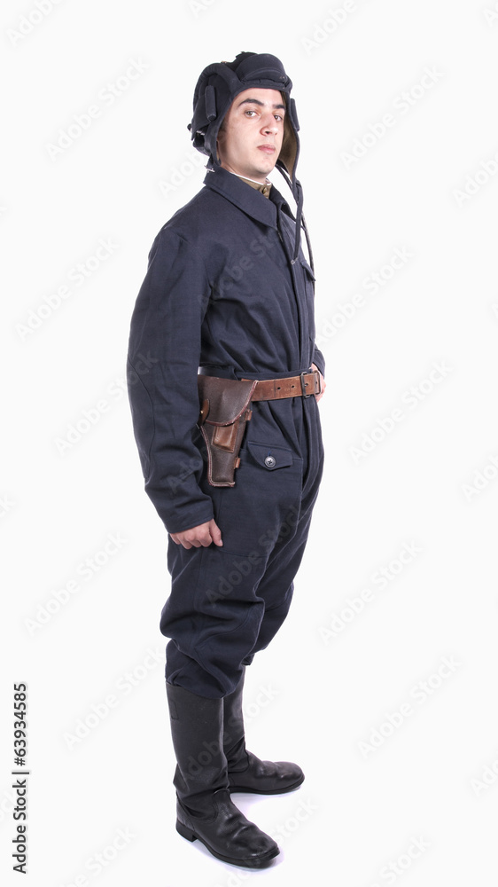 young Soviet tank driver young Soviet tank driver