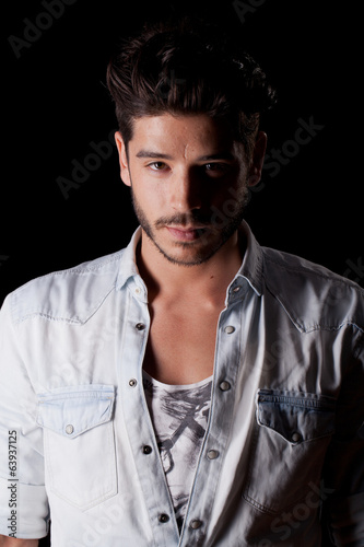 guy in expression of fashion