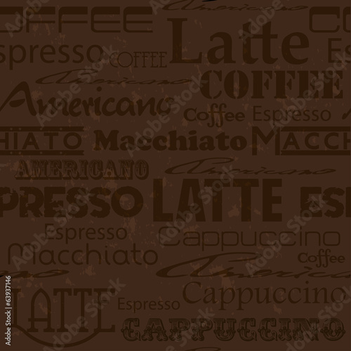 Seamless coffee pattern.
