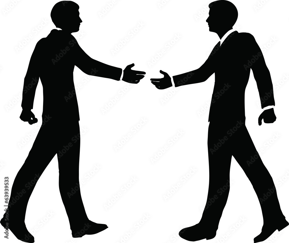 business handshake silhouette