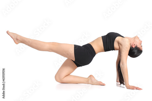Fitness woman doing abdominal exercises