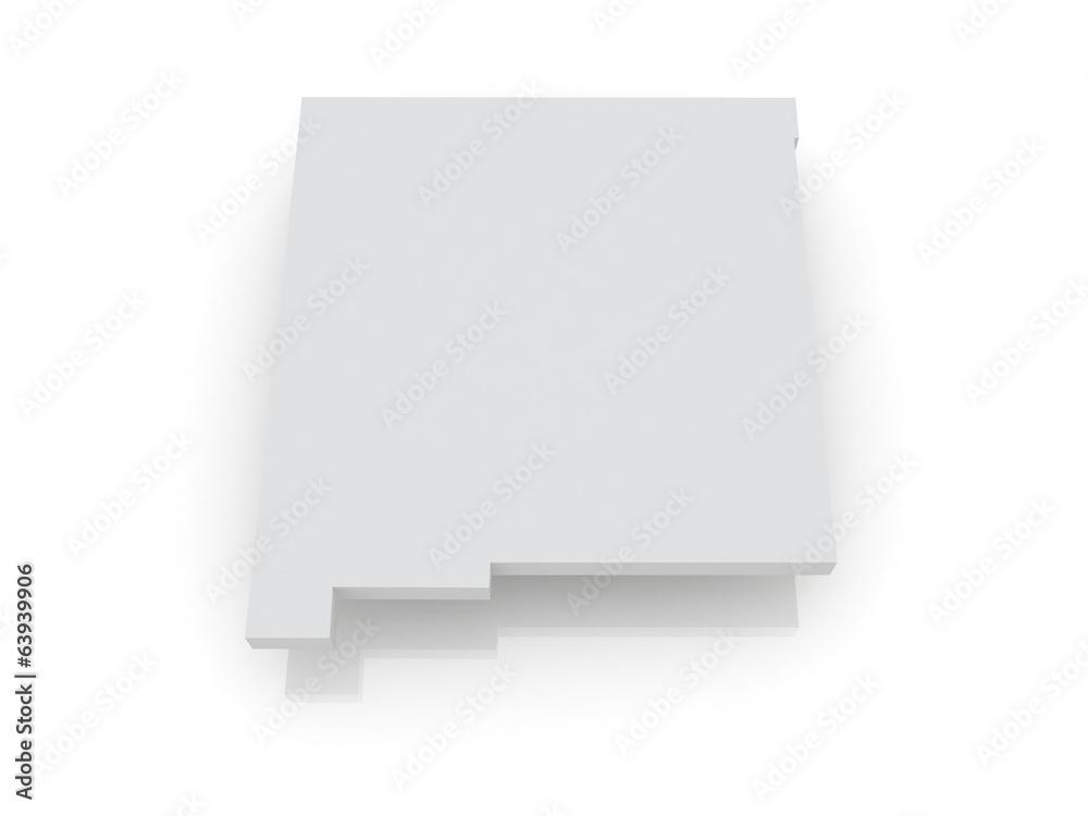 Three-dimensional map of New Mexico. USA. Three-dimensional map of New Mexico. USA.