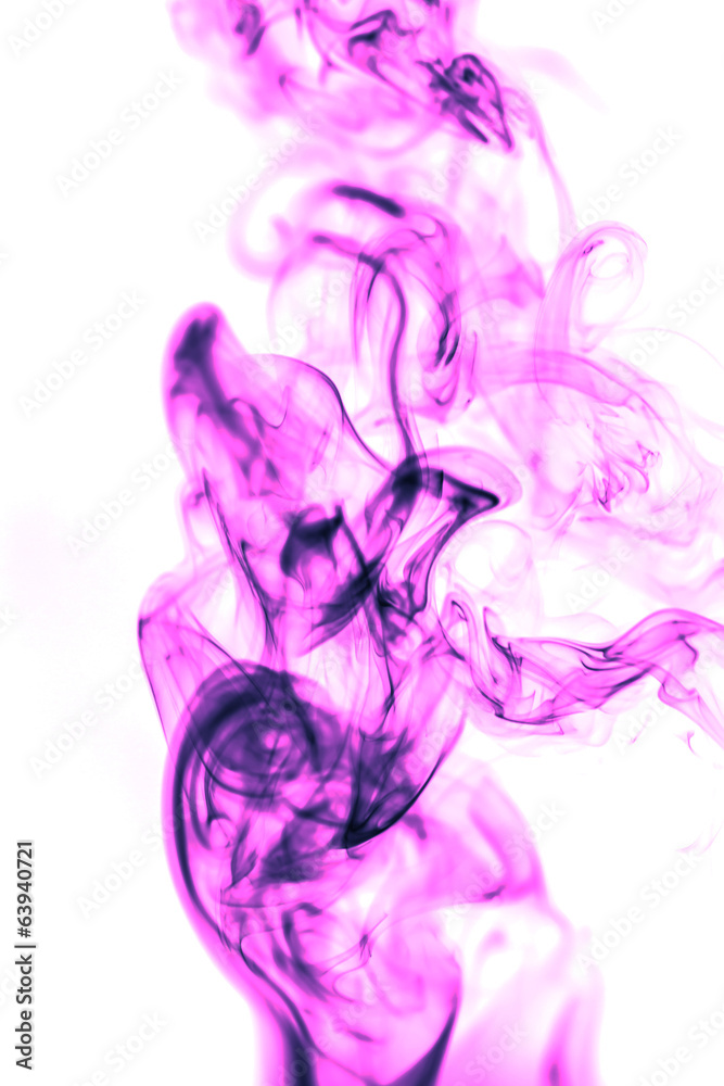 purple smoke on white background