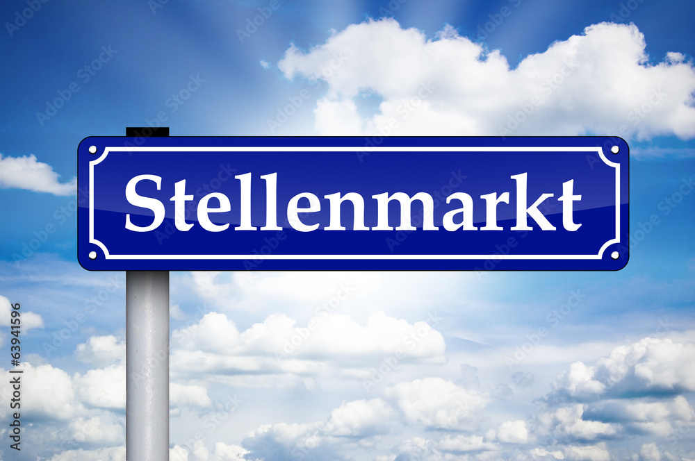 Obraz premium Schild Antik mit Stellenmarkt